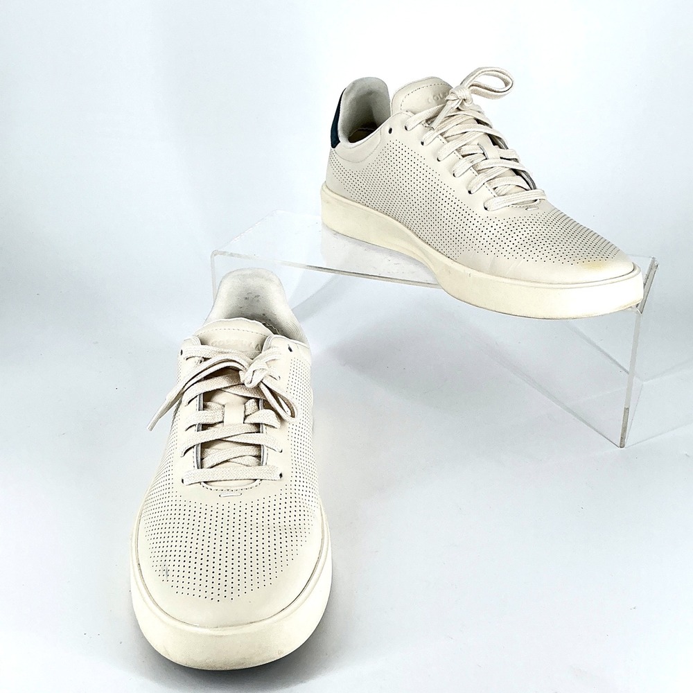 Cole Haan Grand Crosscourt Mens Size 9 Birch Perforated Leather Low Top Sneakers - Picture 2 of 16